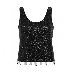 Vintage‎ Gia Nimmo Designs for Joyce Wool Sleeveless Sequined Sweater Size 10